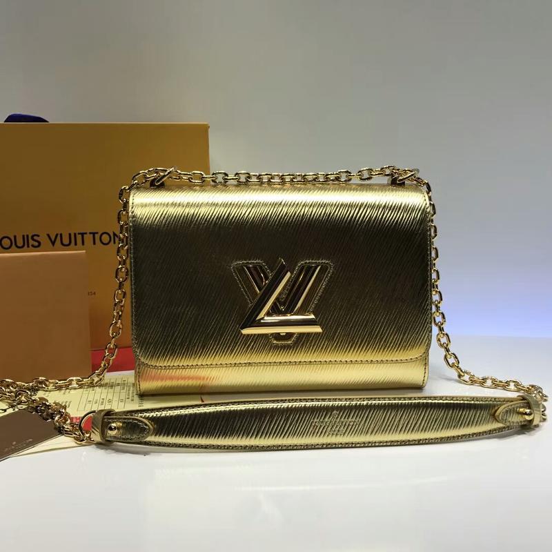 LV Shoulder Handbags M54855 Water Wave Gold Buckle
